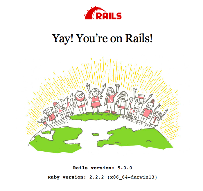 Rails default homepage