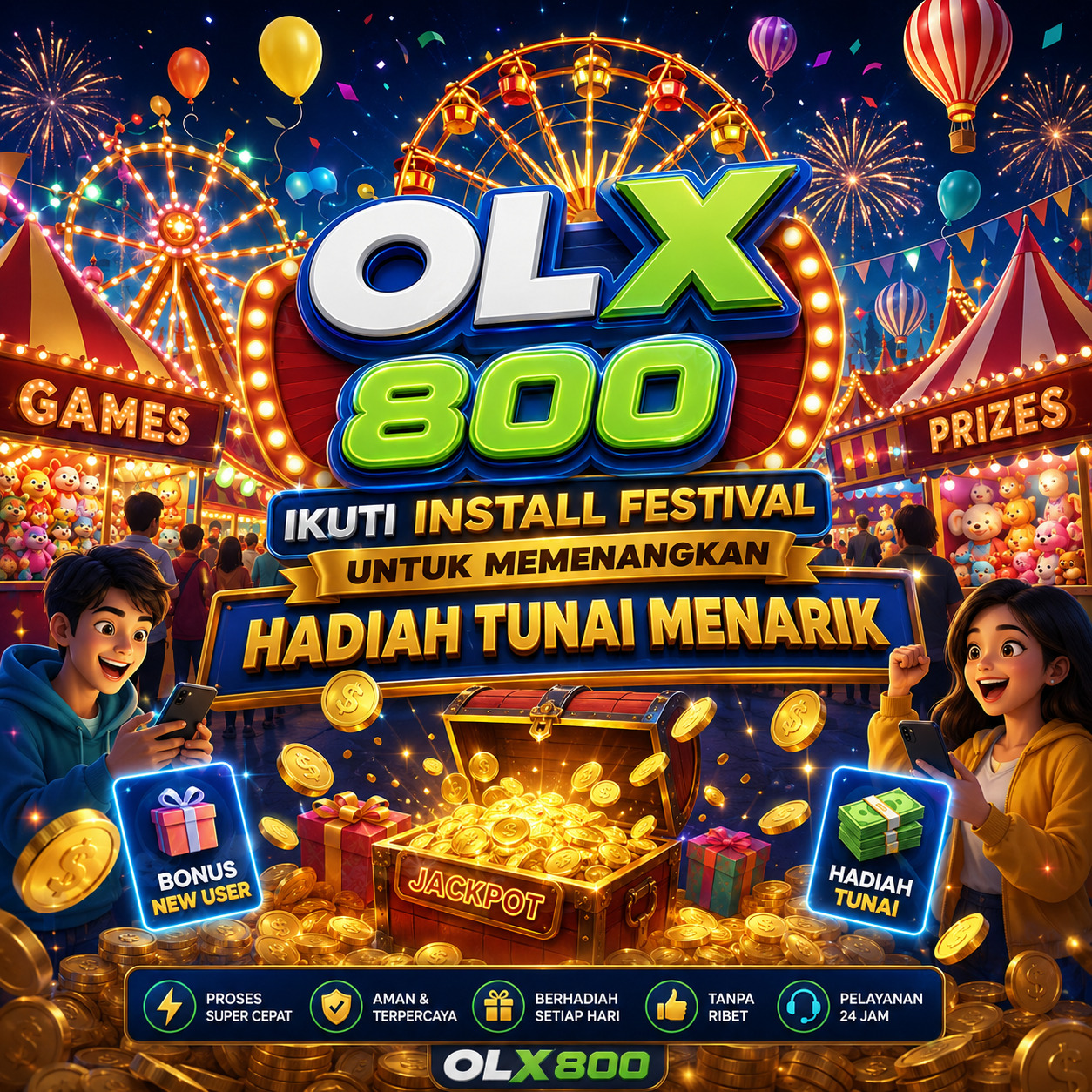OLX800: Ikuti Install Festival Untuk Memenangkan Hadiah Tunai Menarik